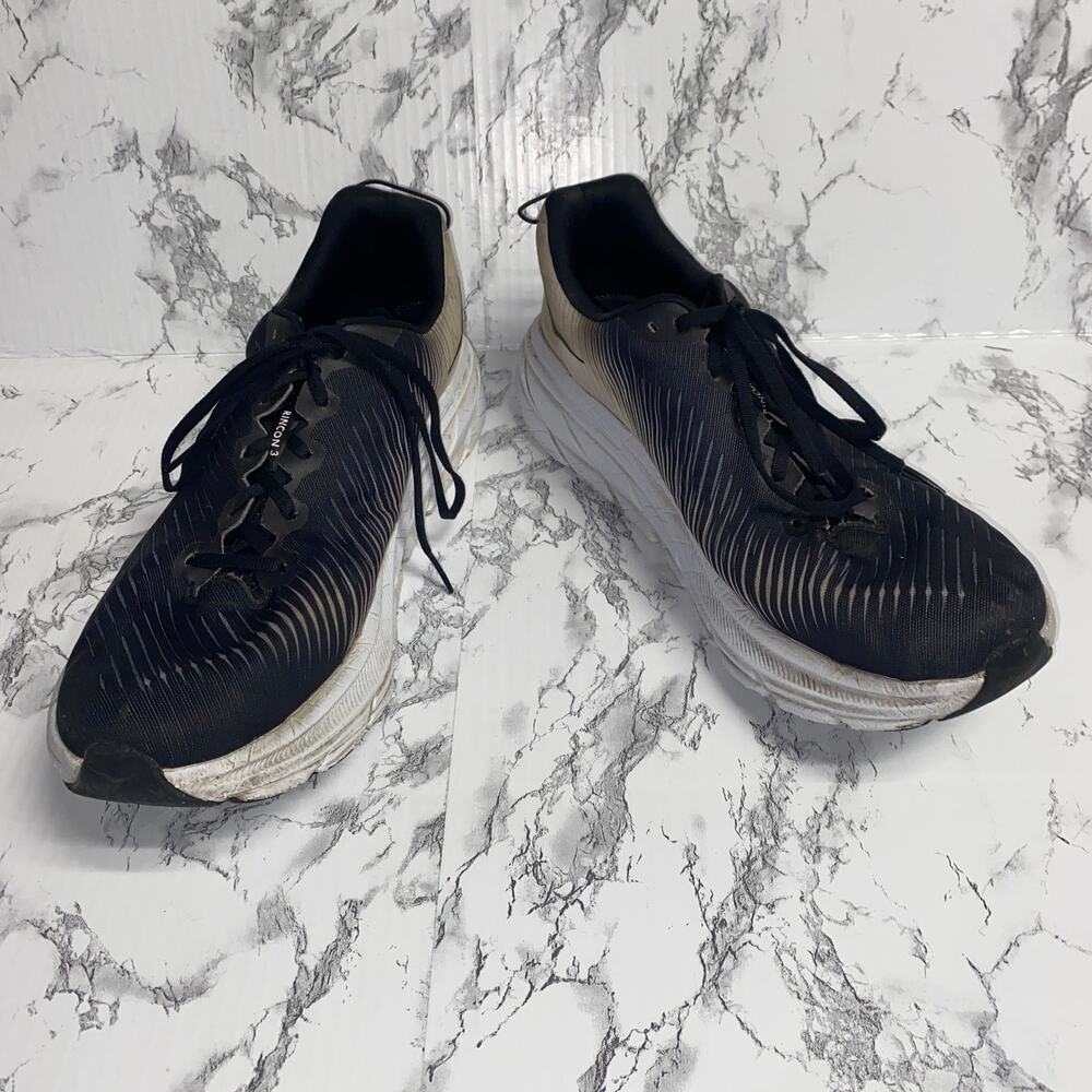 Hoka Black White Rincon 3 Running Shoes Men's Size 13D 13 Standard